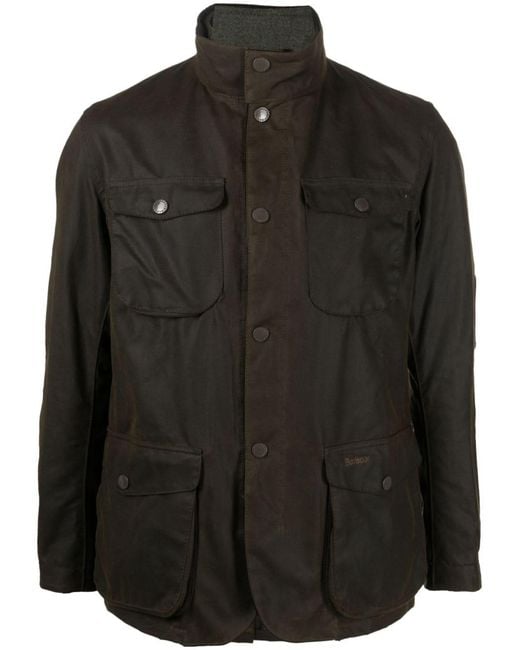 Barbour Black Ogston Wax Jacket for men