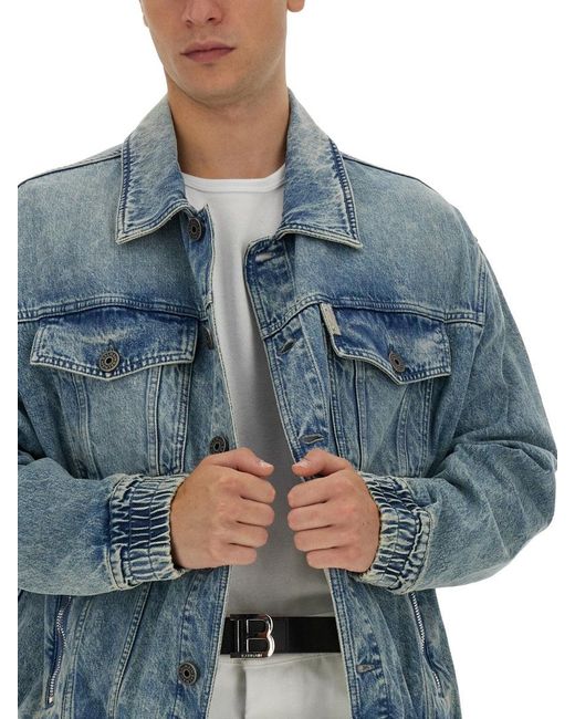 Balmain Denim Jas in het Blue