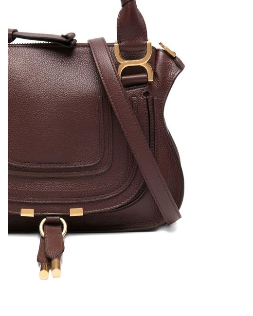 Chloé Brown Small Marcie Tote Bag