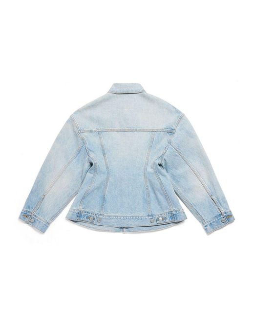 Balenciaga Blue Hourglass Denim Jacket