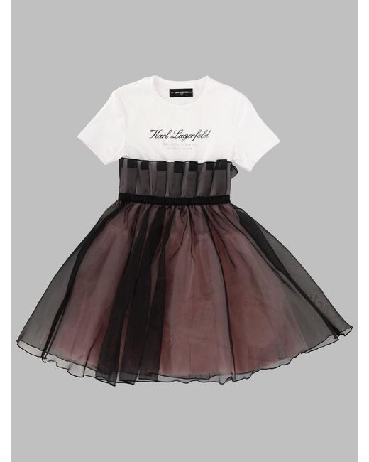 Karl Lagerfeld Brown Mini Dress For Girls