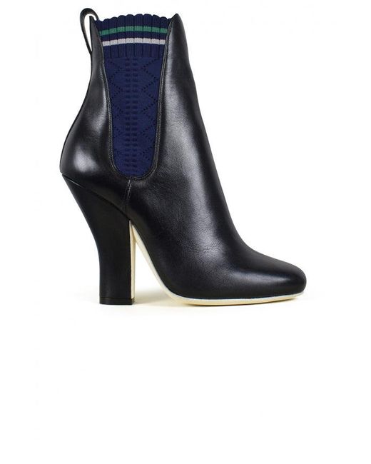 Fendi Blue Leather Boots