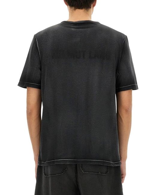 Helmut Lang Black "Garment Dyed New York" T Shirt