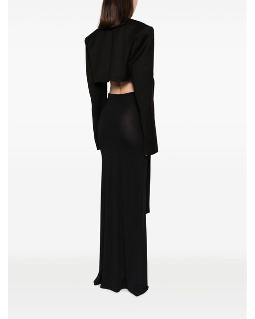 ANDREADAMO Black Open-Front Cropped Jacket