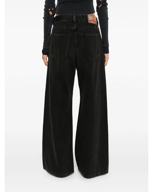 DIESEL 1996 D-Sire Jeans Met Wijde Pijpen in het Black