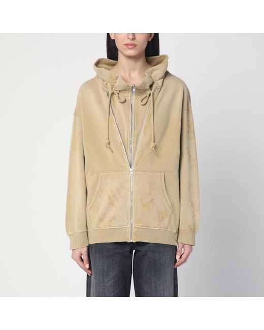 R13 Natural Khaki Sweatshirt With Wear
