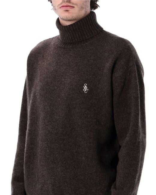Sporty & Rich Black Wool Turtleneck for men