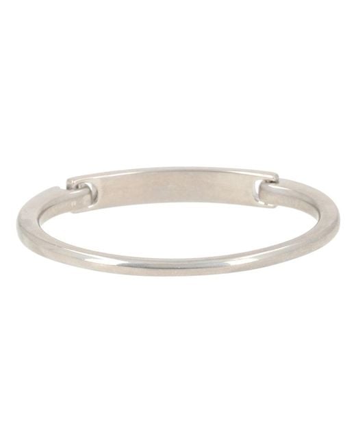 Saint Laurent White Bracciale Con Logo