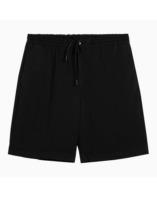 PT Torino Black Cotton Blend Bermuda Shorts for men