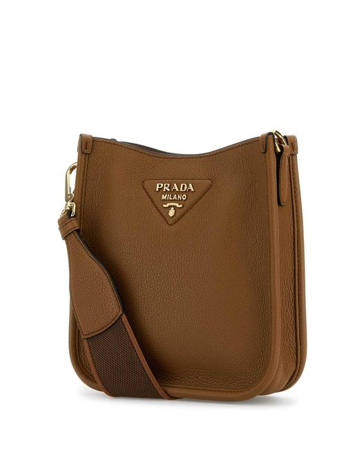Prada Brown Caramel Leather Crossbody Bag