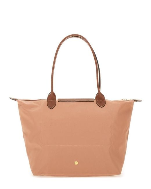 Longchamp White Le Pliage Large Bag