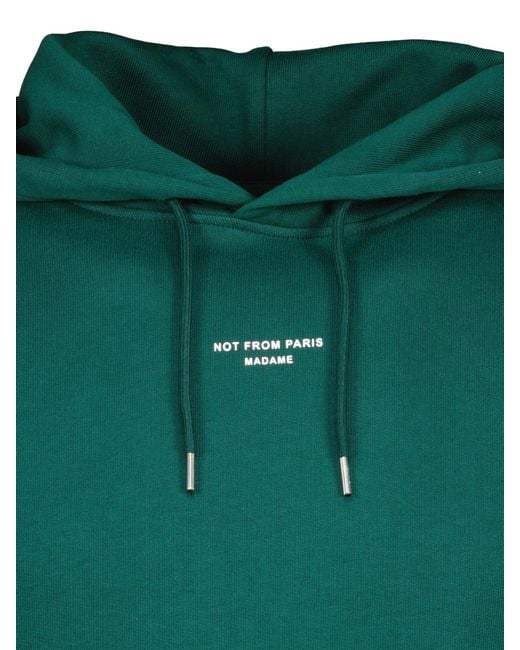 Drole de Monsieur Green Classic Slogan Hoodie