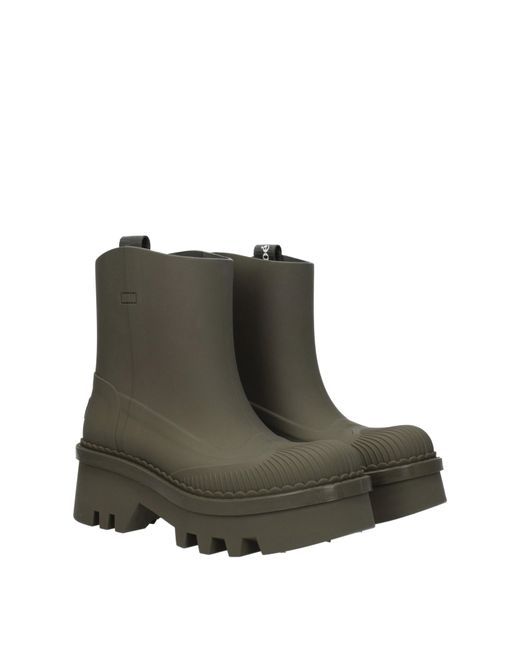 Chloé Green Ankle Boots Raina Rubber/Vine Leaf for men