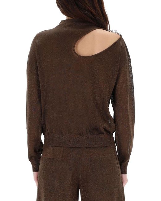 Circus Hotel Brown Viscose-Blend Top