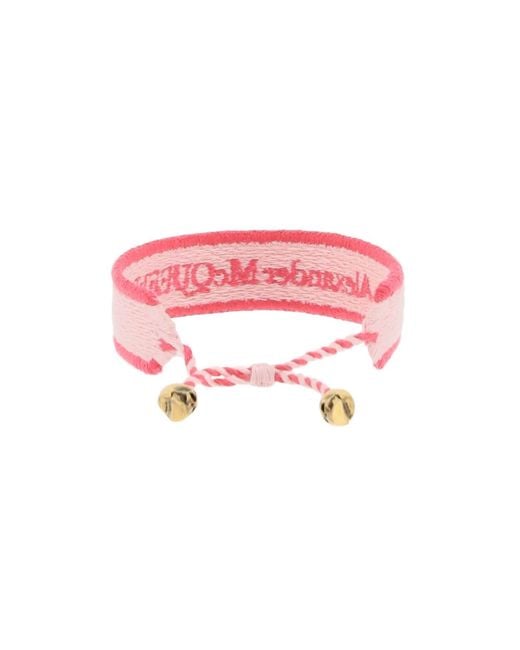 Alexander McQueen Pink Besticktes Armband