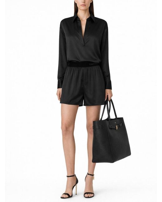 Tom Ford Black Silk Pajama Shorts