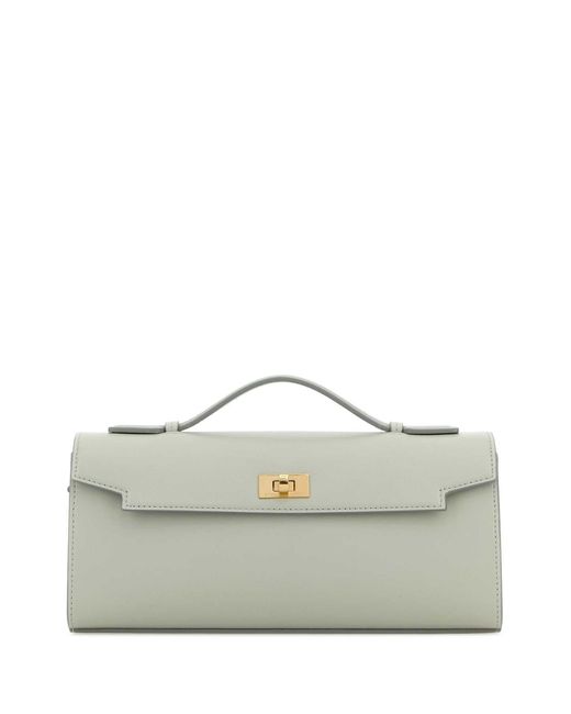 Anya Hindmarch Gray Pastel Light Leather Mortimer Handbag