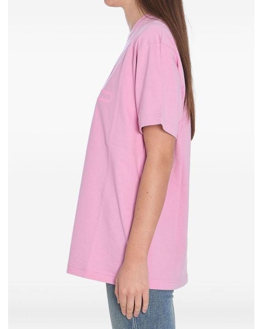 Gucci Pink Logo Cotton T Shirt