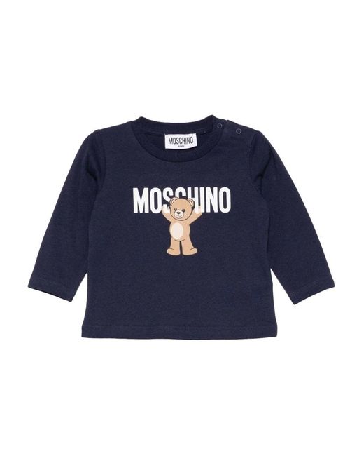 Moschino Blue T Shirt With Logo