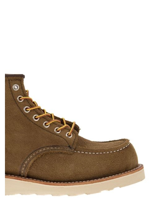 Red Wing Brown Classic Moc Mohave Suede Lace Up Boot