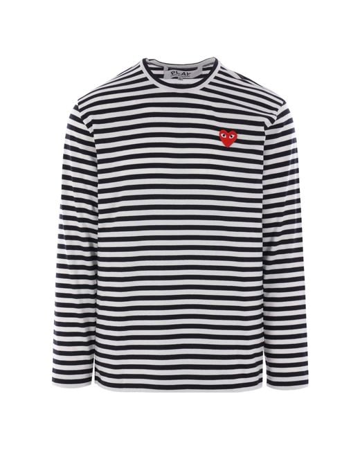 COMME DES GARÇONS PLAY Blue U T-Shirt Emblem Knit