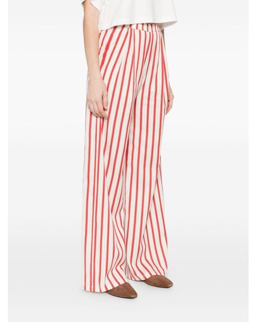 Forte_forte Red Striped Trousers