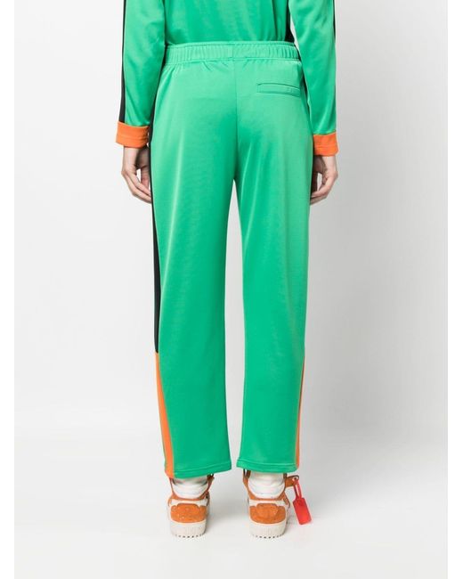 Wales Bonner Green Logo-Patch Track Pants