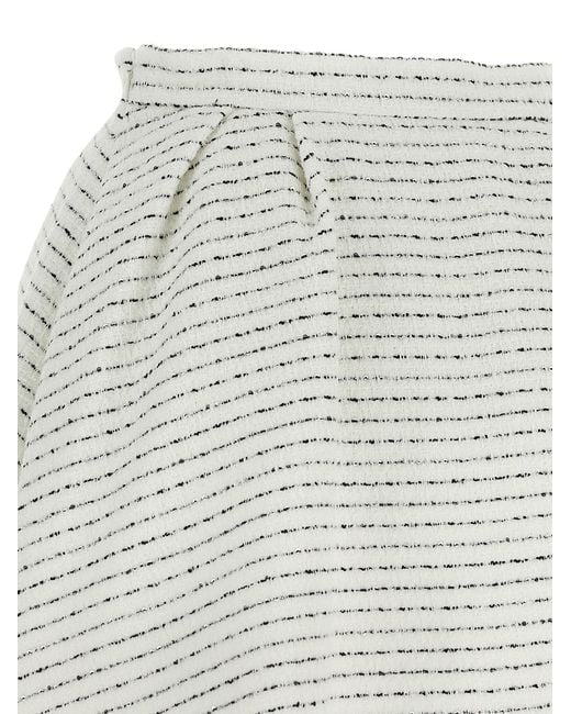 Alessandra Rich Tweed Rok in het White
