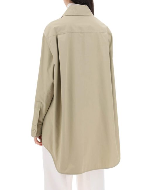 "Camisa de algodón orgánico de gran tamaño Jil Sander de color Natural