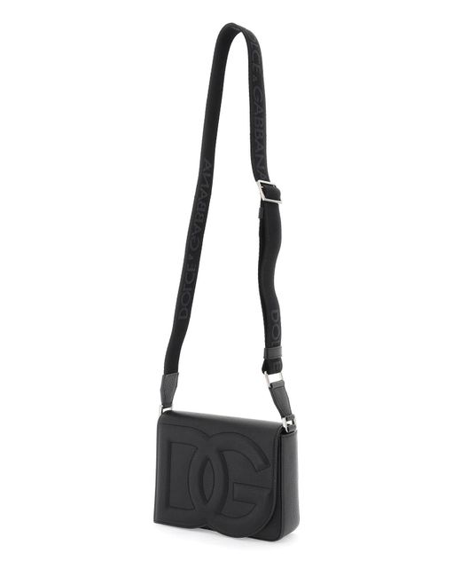 Bolsa de hombro de logotipo de DG de tamaño mediano Dolce & Gabbana de hombre de color Black