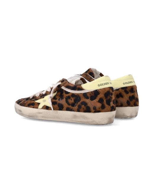 Golden Goose Deluxe Brand Brown Chic Leopard Print Sneakers For