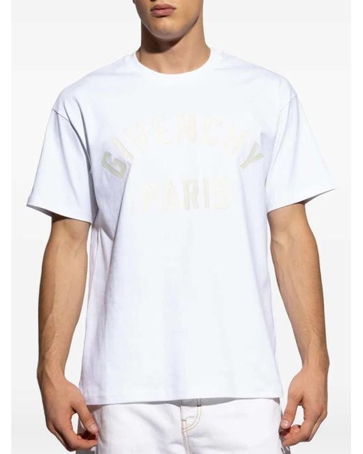 Givenchy White Logo Print T Shirt