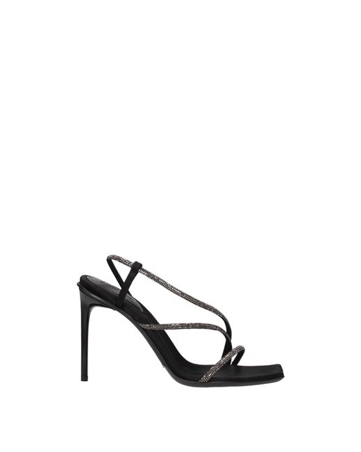 Max Mara Black Stark Leather Sandals