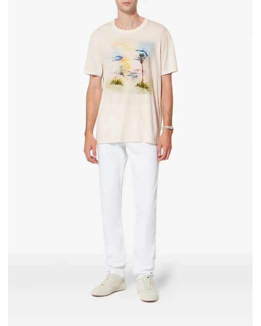Isabel Marant White Honore T Shirt With Graphic Print