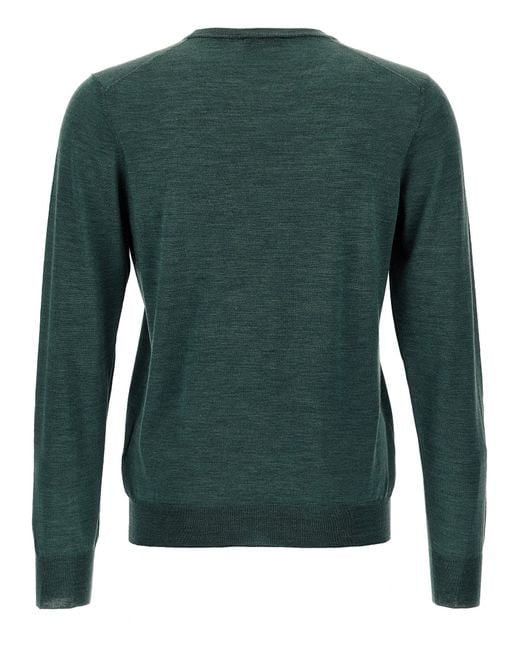 Barba Napoli Green Crew Neck Sweater