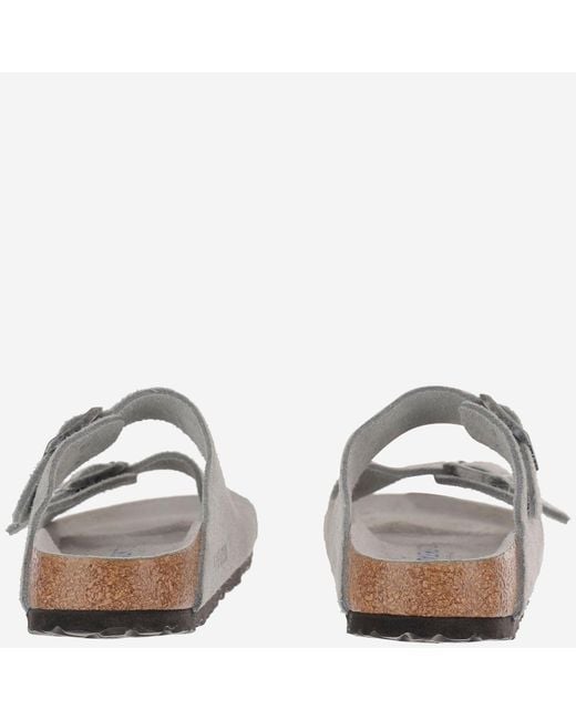 Birkenstock White Suede Sandals