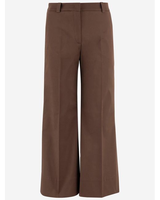 QL2 Donna Brown Stretch Cotton Pants