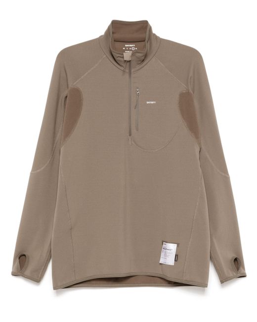Satisfy Befriedigen Sie Ghost Fleece halb Reißverschluss in Braun für  Herren