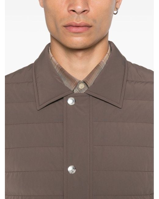 Veste À Design Matelassé Brunello Cucinelli pour homme en coloris Brown