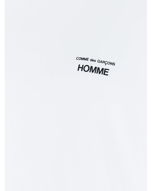 Comme Des GarÃ§ons Homme Comme des Garҫons Homme Logo T -Shirt in White für Herren