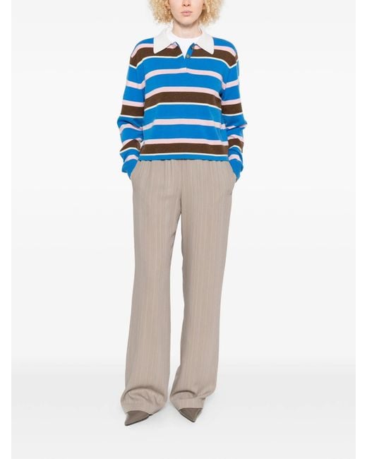 Golden Goose Deluxe Brand Gray Journey W's Jogging Brittany Light Pinstripes Viscose Crepe