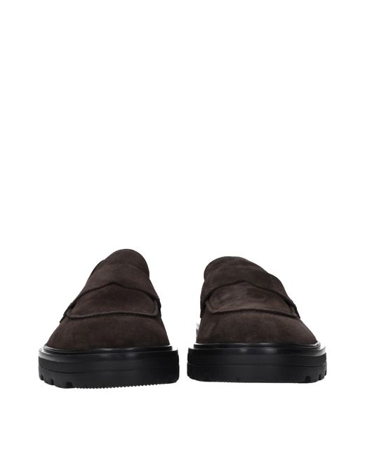 Hogan Black Loafers H673 Suede