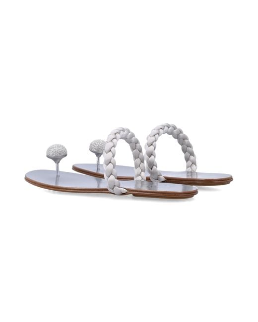 Pedro Garcia White Flat Shoes