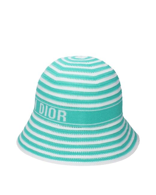 Dior Green Cappelli Donna Tessuto Blu/Turchese