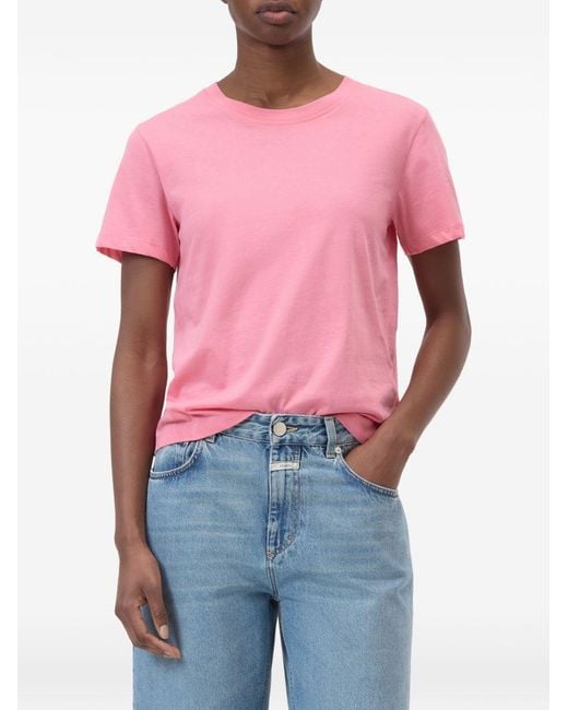 Closed Pink Cotton T-Shirt