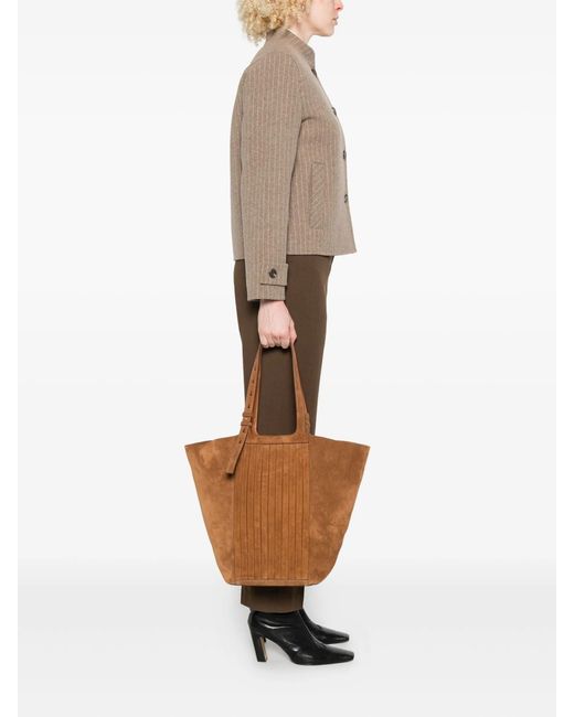 Golden Goose Deluxe Brand Brown "24.7" Fringed Palmellato Leather And Suede Body Metal Details Bags