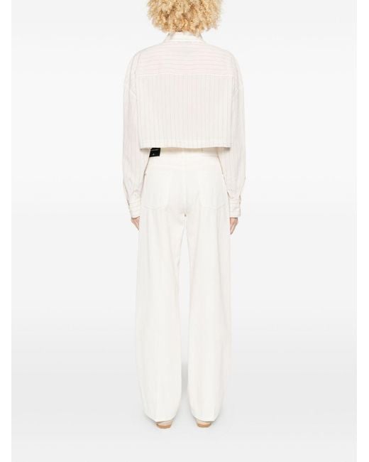 Seven7 White Linen Trousers