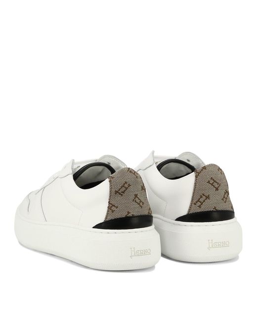 Herno Sneakers Met Monogram in het White