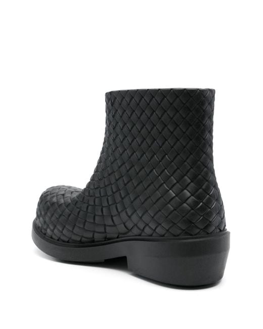 Bottega Veneta Black Stylish Fireman Boots For