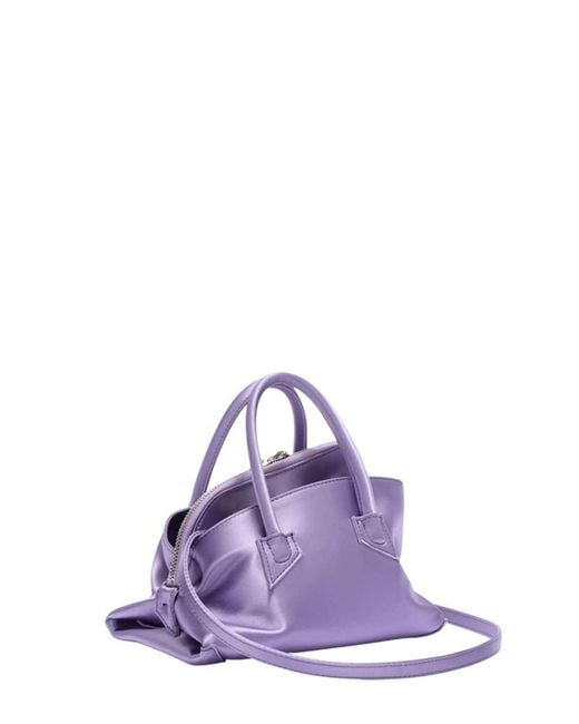 The Attico Purple Lilac "La Passeggiata Mini" Top Handle